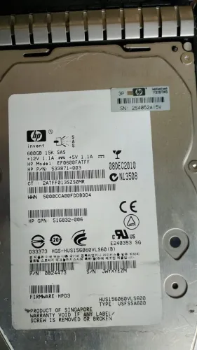 Hd Sas Hp 600gb 15k 3.5