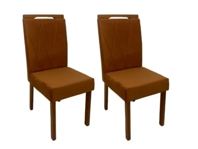 Conjunto Cadeira Ivan 2 Unidades Madeira Maciça l15 S