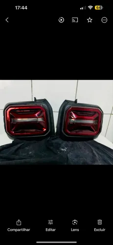 Par de lanterna Jeep Renegade 2022 2023 2024 2025 com detalhe lado esquerdo 