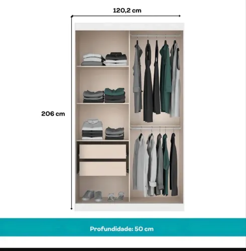 Guarda-roupa solteiro NOVO 