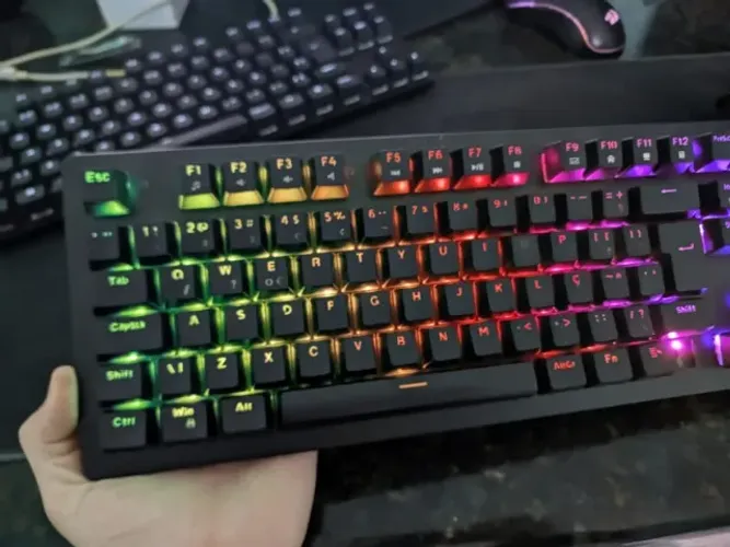 Teclado Mecânico Gamer Pichau P632 Aurum, Switch Blue