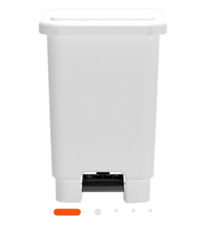 Lixeira pedal 100L Branca nova