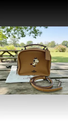 Bolsa COACH ORIGINAL Edição Peanuts Caramelo