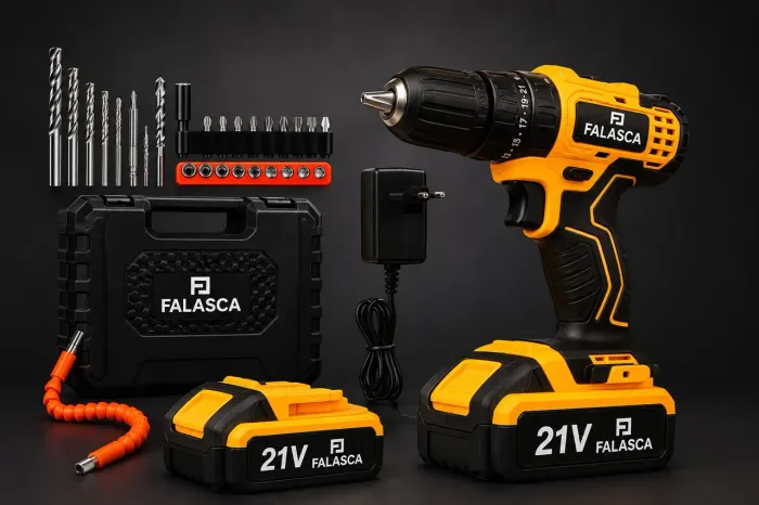 Parafusadeira E Furadeira A Bateria Pf21b2 21v Com Duas Baterias F02 4979 - Falasca