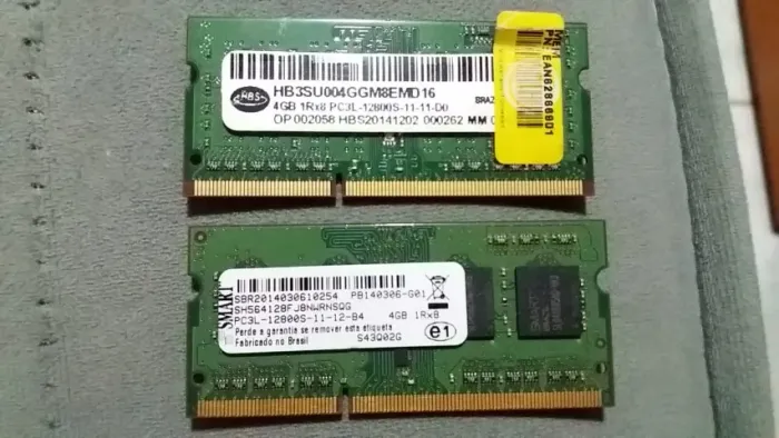 Memória Ram Notebook 08GB Ddr3I 1600mhz Pc12800 CI11 Total 2X 4GB (08 Gigas)