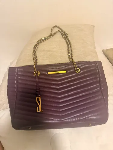 Bolsa estado nova Santa Lolla em couro 