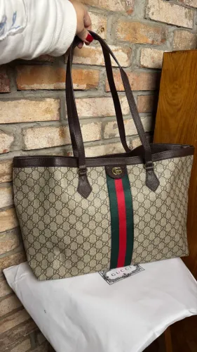 bolsa de ombro gucci ophidia gg monograma