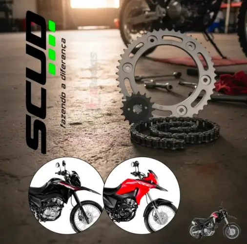 KIT RELAÇÃO S/RETENTOR SCUD BROS 160/XRE190 2016-2026