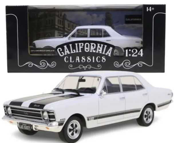 MINIATURA 18 cm / OPALA SS 1971 BRANCO / CALIFÓRNIA CLASSICS / 1:24