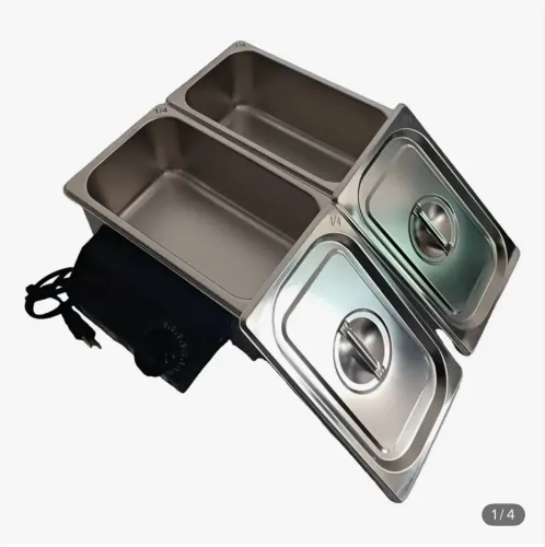Derretedeira de Chocolate com 2 Cubas de Aço Inox
