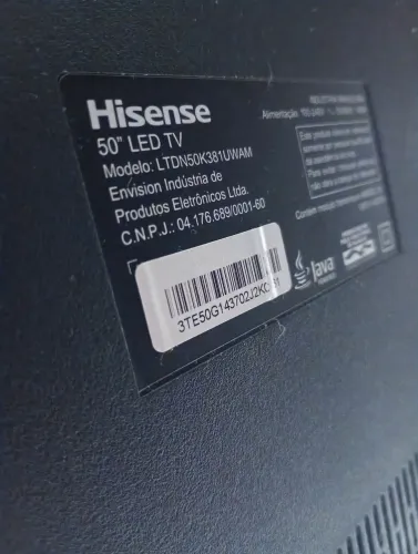 Vendo Tv Hisense 50 polegadas para retirada de peças está com display quebrado