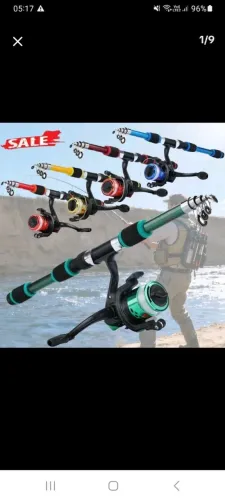 Vara d pesca completa com molinete e 10 anzóis d brinde 