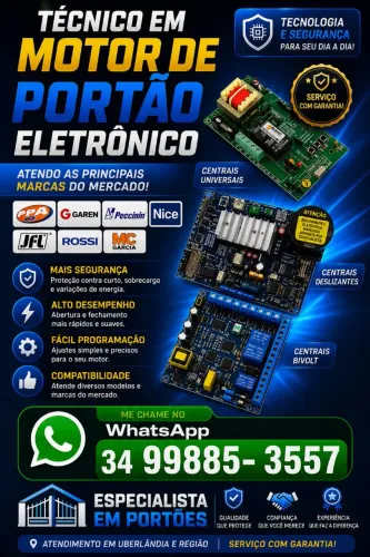 Técnico em motor de portão eletrônico