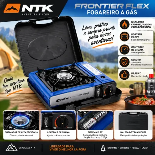 Fogareiro a gás MTK Frontier Flex portátil
