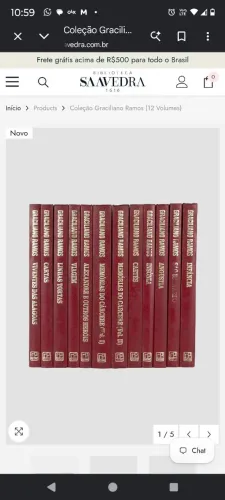 Coleção Completa Obras de Graciliano Ramos - Editora Record - 1981 - 12 Volumes