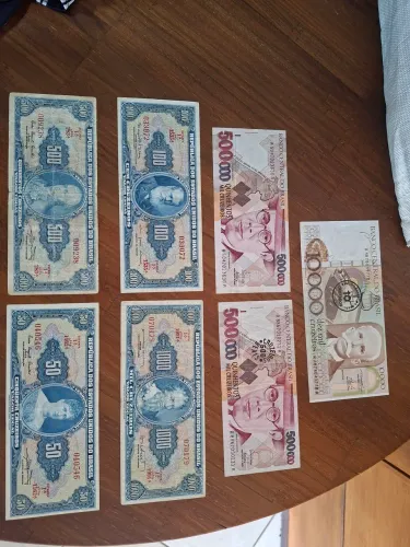 Cédulas e notas antigas