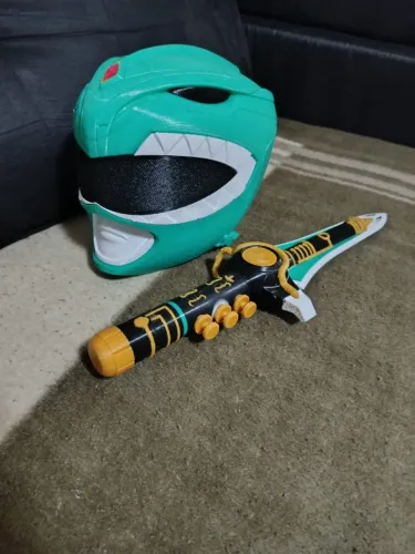 Kit Power Rangers Verde - Máscara + Espada 3D