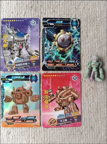 Colecionável Digimon Andromon B + 4 Cards Originais Digimon: Mechanorimon [R] + Hagurumon 