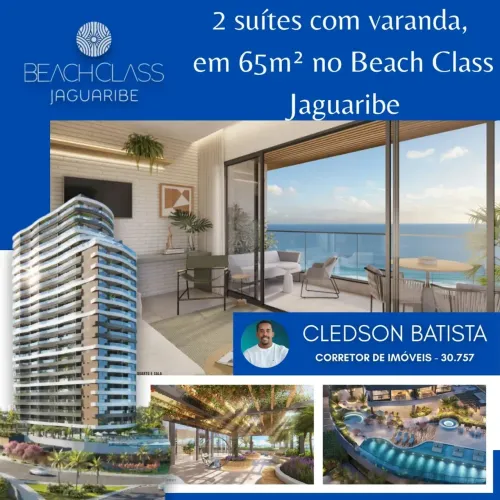 Beach Class Jaguaribe, 2 Suítes Em 64M² E Vagas Rotativas. 135NC1S