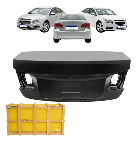 Tampa Traseira Chevrolet Cruze 2012 2013 2014 2015 2016 Preto Liso Para Pintura