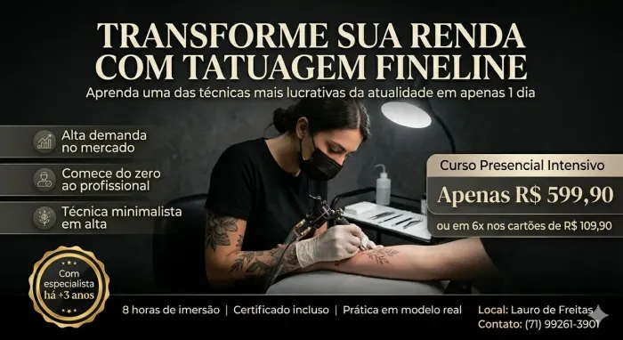 Curso Tattoo Fineline Iniciante 