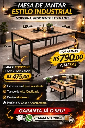 Mesa Industrial Reforçada - Melhor Custo Benefício