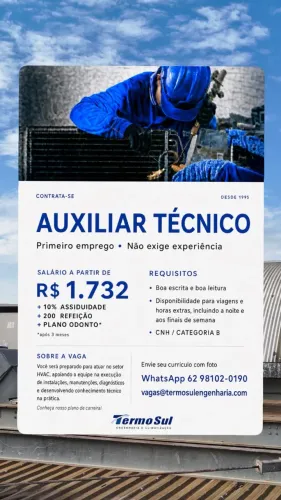 Auxiliar Tecnico Climatização