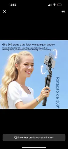 Bastão de selfie 1,90