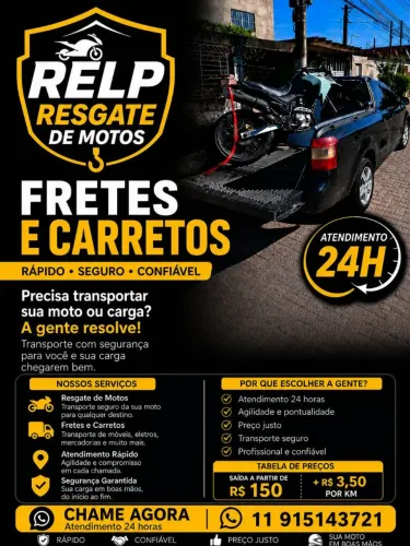 Guincho de motos e transportes