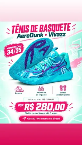 Tenis esportivo para meninas