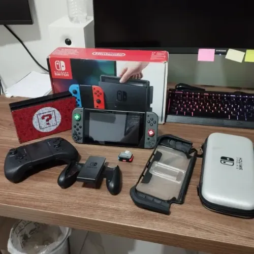 nintendo switch ediçao monster hunter v1 serial verde 256gb