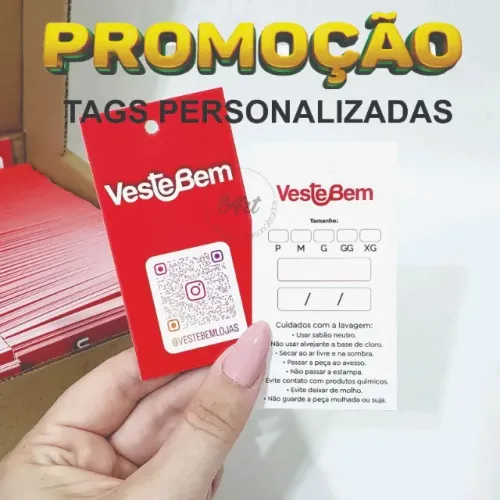 1000 tags personalizadas roupas e bijuterias