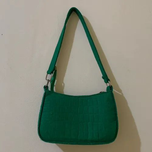 bolsa baguete tiracolo verde