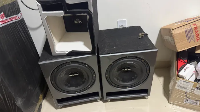 2 sub pravox endurance 800rms bobina dupla 2+2 com caixas zeradas