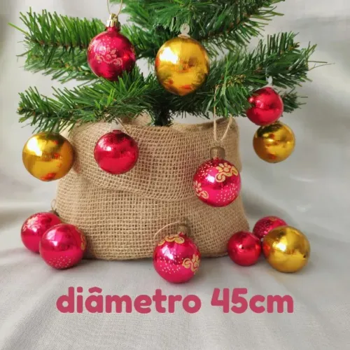 Cachepô em Juta | base árvore de Natal Diâmetro 45cm | Vaso Decoração Boho Rústico