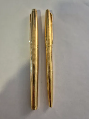 Conjunto Canetas Antigas Parker 75 Ouro 14K GF - RARO colecionável