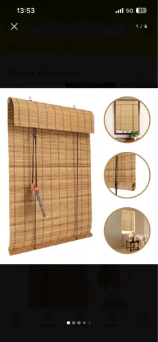 Cortina Persiana Bambu 1,40m x 1,60m 