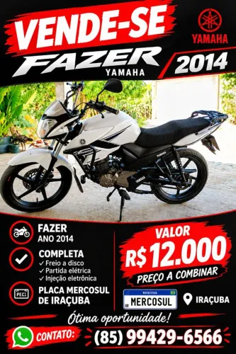 Moto fazer 150 2014 vendo