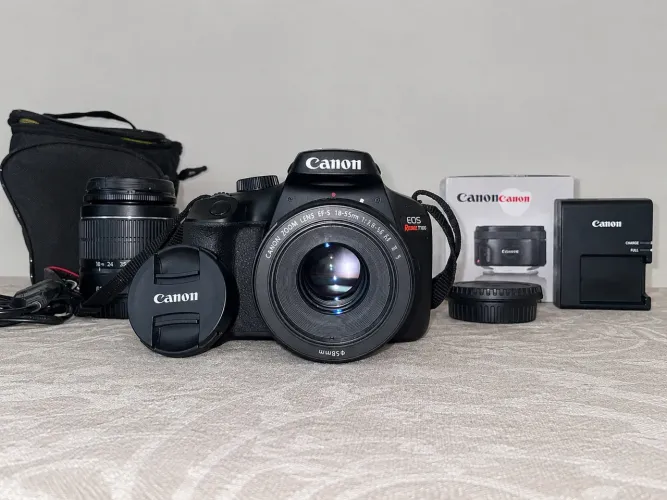 Canon Rebel T100 + 2 lentes e acessórios