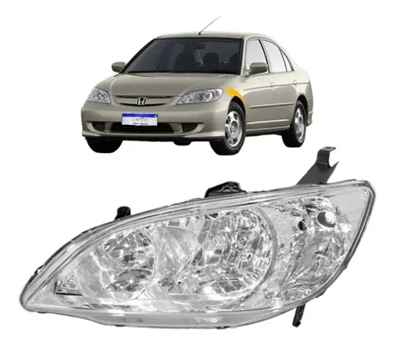 Farol Honda Civic 2004 2005 2006 Cromado Novo Le Esquerdo