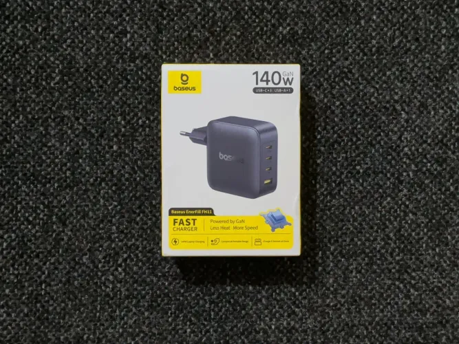 Carregador Super Rápido 140W Baseus GAN 4 portas