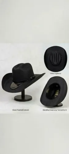 Chapéu Preto Lona Brick Chapebraz em perfeito estado