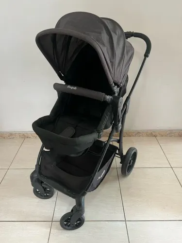 Carrinho de Bebê e Moisés Convert Burigotto - Cinza Escuro - Burigoto