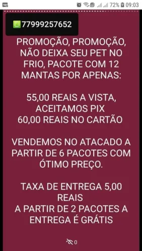 12 Cobertas microfibra, tamanho e cores sortidas.