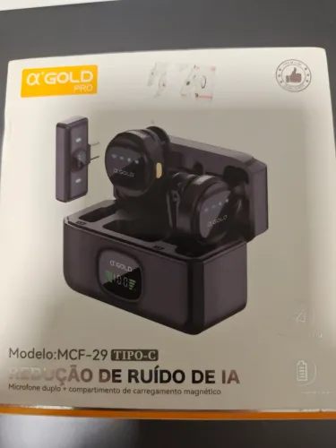Microfone de lapela Gold Pro tipo-C
