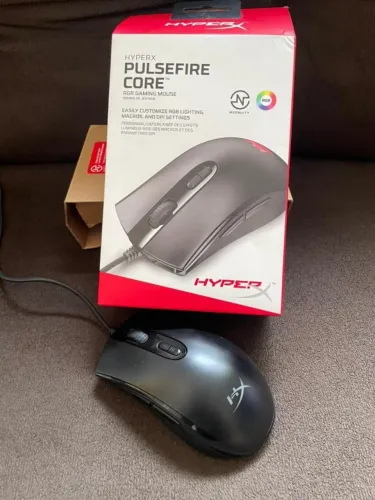 Mouse Gamer HyperX Pulsefire Core 6200 DPI 7 botões programáveis
