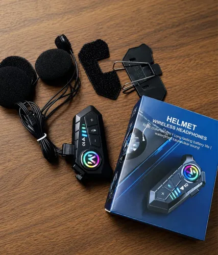 Intercomunicador Bluetooth para Capacete Microfone, Atende Chamadas e Resistente à Água
