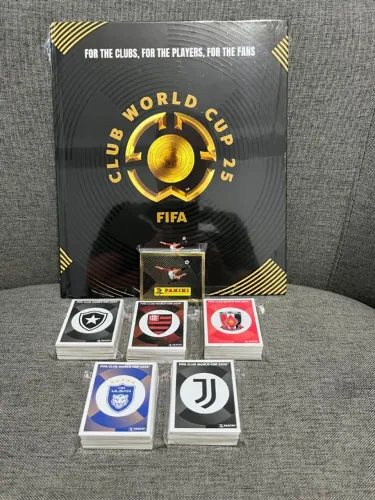 KIT Completo Mundial de Clubes 2025 - Album Capa Dura Lacrado + Todas Figurinhas Para Cola