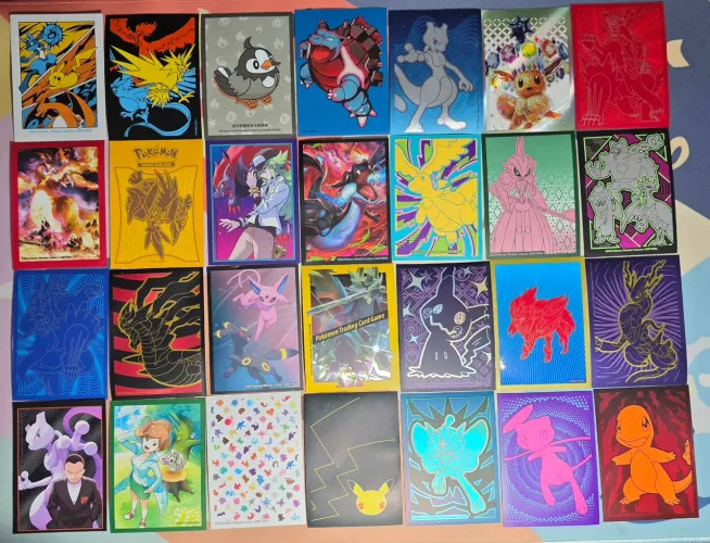 Lote 28 unidades sleeves pokemon