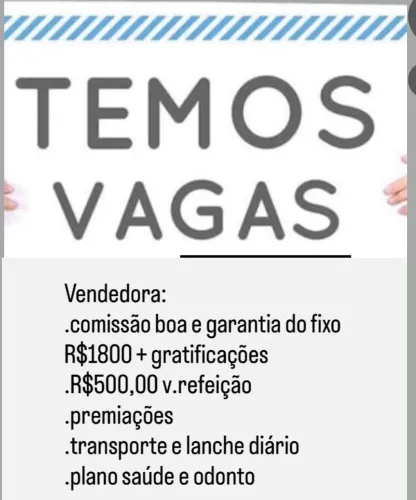 Vagas vendedora Barreiro mulher/feminina